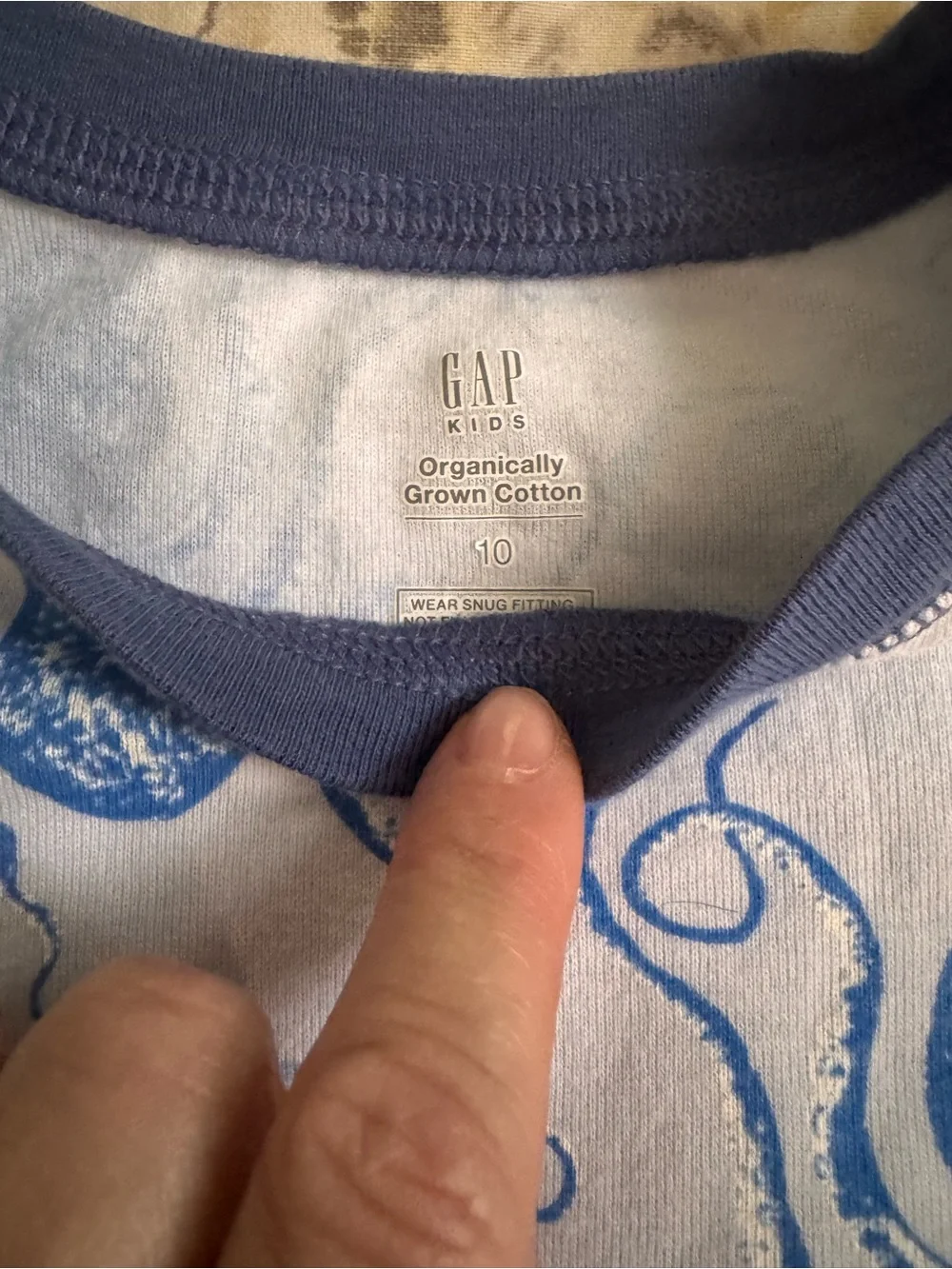 GAP Blue Octopus Print Pajama Set